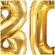 zestaw balonow foliowych liczba 80 zloty 15 dgt 2 szt