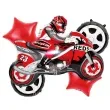 zestaw balonow foliowych motocykl scigacz czerwony jix 5 szt