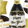 zestaw balonow happy new year butelka szampana i gwiazdki sylwester jix