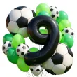 zestaw balonow urodzinowych dla pilkarza 9 urodziny pilka nozna 21 elementow