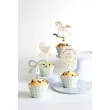 zestaw dekoracji do muffinek na baby shower roczek urodziny pikery i papilotki oh baby 6 kpl