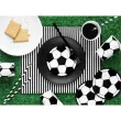 zestaw dekoracji football party zielono czarny partydeco 1kpl