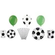 zestaw dekoracji football party zielono czarny partydeco 1kpl