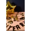 zestaw dekoracji happy new year black and gold folat 1 kpl