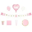 zestaw dekoracji its a girl rozowy partydeco 1kpl