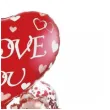zestaw dekoracji na walentynki rocznice wesele balony serca i misie 9 elementow