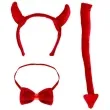 zestaw diabelek opaska muszka ogon czerwony widmann 3 szt