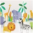 zestaw do dekoracji stolu zwierzeta safari unique 5 szt