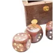 zestaw do gry kosci z pudelkiem drewno giftdeco