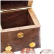zestaw do gry kosci z pudelkiem drewno giftdeco