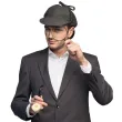 zestaw dodatkow do stroju detektywa na karnawal sherlock holmes cosplay czapka lupa fajka