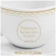 zestaw filizanka ze spodkiem komunia koronka bgtech 220 ml