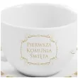 zestaw filizanka ze spodkiem komunia ornament bgtech 190 ml