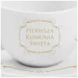 zestaw filizanka ze spodkiem komunia ornament bgtech 220 ml