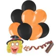 zestaw imprezowe halloween maska wiedzmy balony serpentyny arpex 10 szt