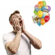 zestaw imprezowy happy birthday butla z helem mix balonow wstazka folat