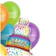 zestaw imprezowy happy birthday butla z helem mix balonow wstazka folat