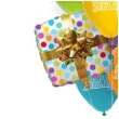 zestaw imprezowy happy birthday butla z helem mix balonow wstazka folat