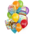 zestaw imprezowy happy birthday butla z helem mix balonow wstazka folat