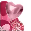 zestaw imprezowy love butla z helem mix balonow wstazka folat