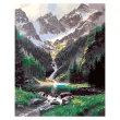 zestaw kreatywny do malowania po numerach gory potok i jezioro obraz diy 40 x 50 cm