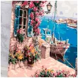 zestaw kreatywny do malowania po numerach morze przystan obraz diy 50 x 40 cm