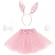 zestaw kroliczek ze spodniczka rozowy kraszek