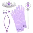 zestaw ksiezniczka rekawiczki tiara rozdzka naszyjnik i kolczyki fioletowy widmann