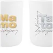 zestaw kubkow mamo tato dziekujemy zloto szary bgtech 290 ml