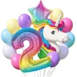 zestaw urodzinowych balonow na 2 urodziny jednorozec unicorn duzy komplet