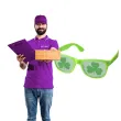 zielone imprezowe okulary na dzien swietego patryka koniczynki gadzet do zielonego piwa