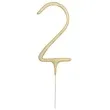 zimne ognie cyfra 2 zlota partypal 16 cm