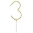 zimne ognie cyfra 3 zlota partypal 16 cm