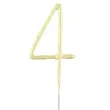 zimne ognie cyfra 4 zlota wondercandle 18 cm