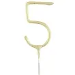 zimne ognie cyfra 5 zlota wondercandle 18 cm