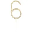 zimne ognie cyfra 6 zlota partypal 16 cm