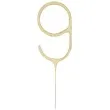 zimne ognie cyfra 9 zlota partypal 16 cm