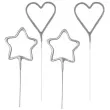zimne ognie serca i gwiazdy srebrne dekora 13 cm 4 szt