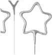 zimne ognie serca i gwiazdy srebrne dekora 13 cm 4 szt
