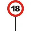 znak ogrodowy 18 traffic birthday folat 26 cm