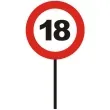 znak ogrodowy 18 traffic birthday funny fashion 35 cm