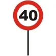 znak ogrodowy 40 traffic birthday folat 26 cm