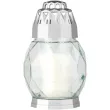 znicz lampion classic srebrny transparentny bolsius 11x18 5cm